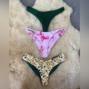 Bundle of 3 swim bottoms for size M-L gals!